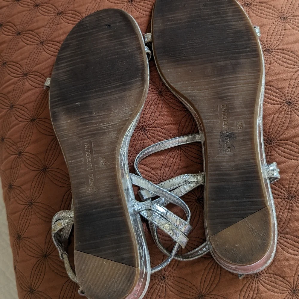 Metallic Silver Sandals - Picture 4 of 7